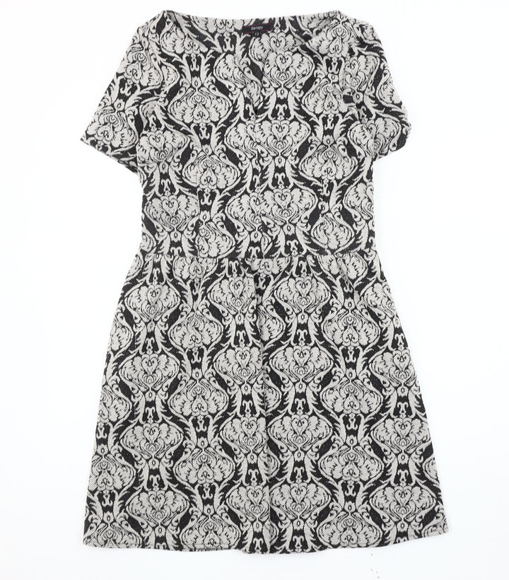 Therapy Women's Black White Dress Size 12 Geometric