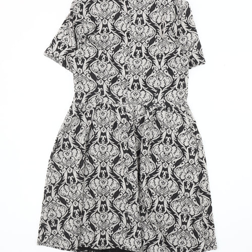 Therapy Women's Black White Dress Size 12 Geometric