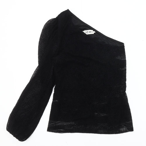 ICHI Women's Black One-Shoulder Blouse XS