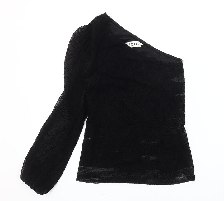 ICHI Women's Black One-Shoulder Blouse XS