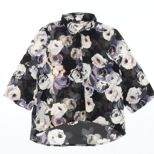 New Look Women's Multicoloured Floral Blouse, Size 10
