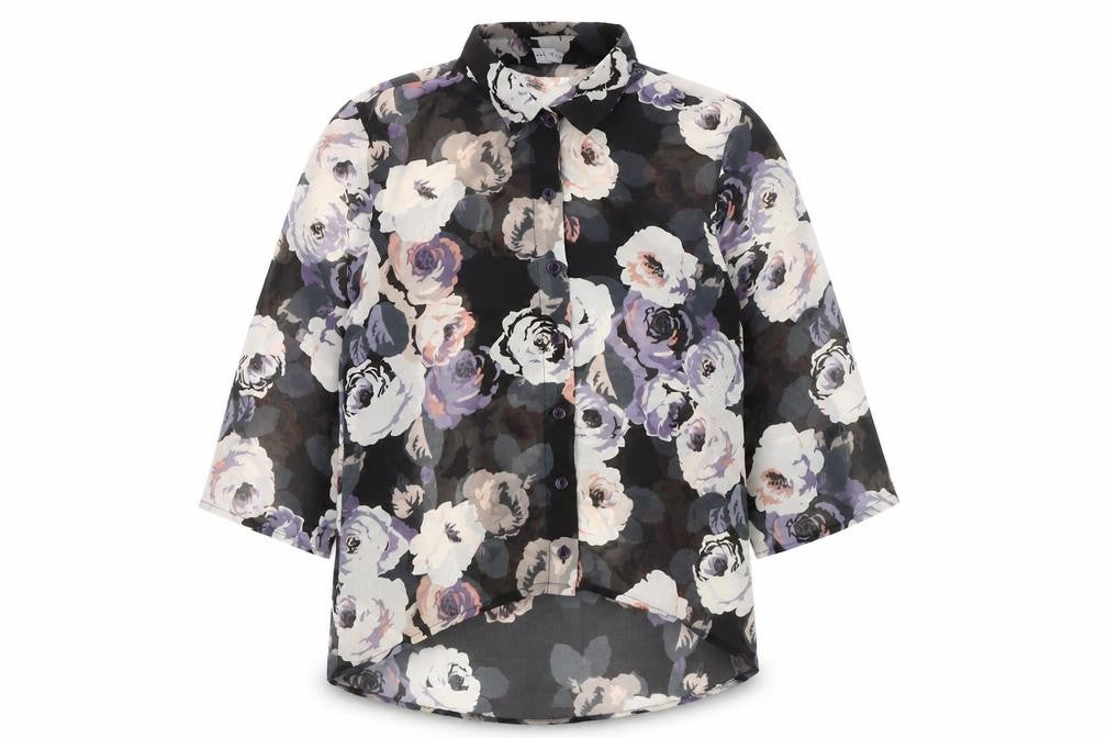 Front view of New Look Women's Multicoloured Floral Blouse, size 10