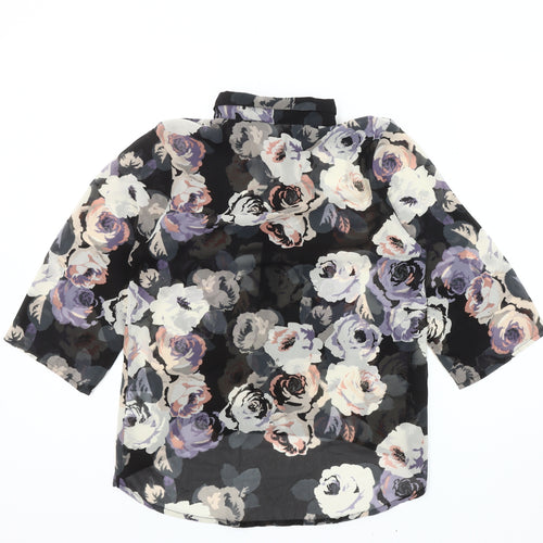 New Look Women's Multicoloured Floral Blouse, Size 10