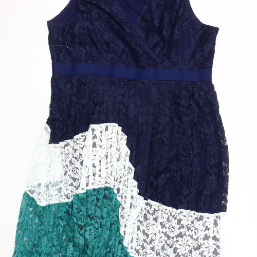 Little Mistress Women’s Multicoloured Lace Dress Size 26