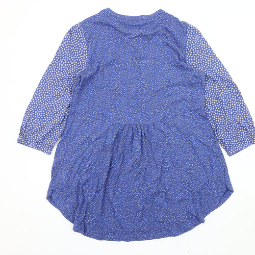 FatFace Women's Blue Floral Tunic Blouse Size 8