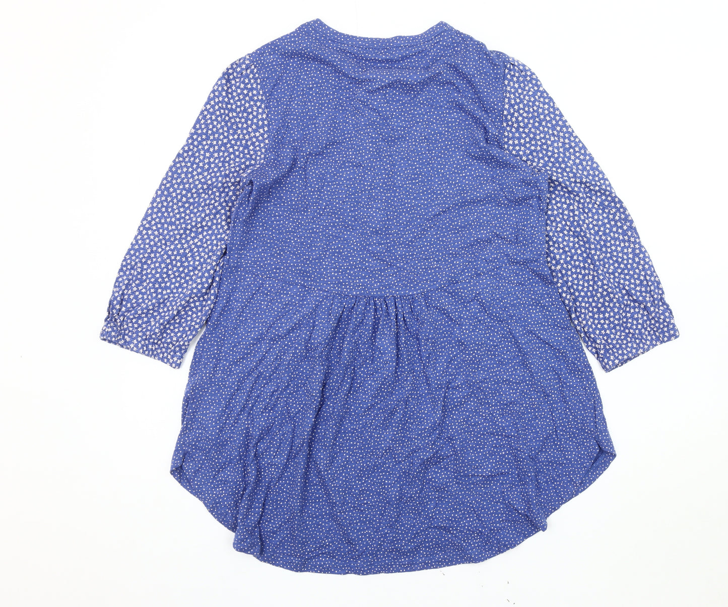 FatFace Women's Blue Floral Tunic Blouse Size 8