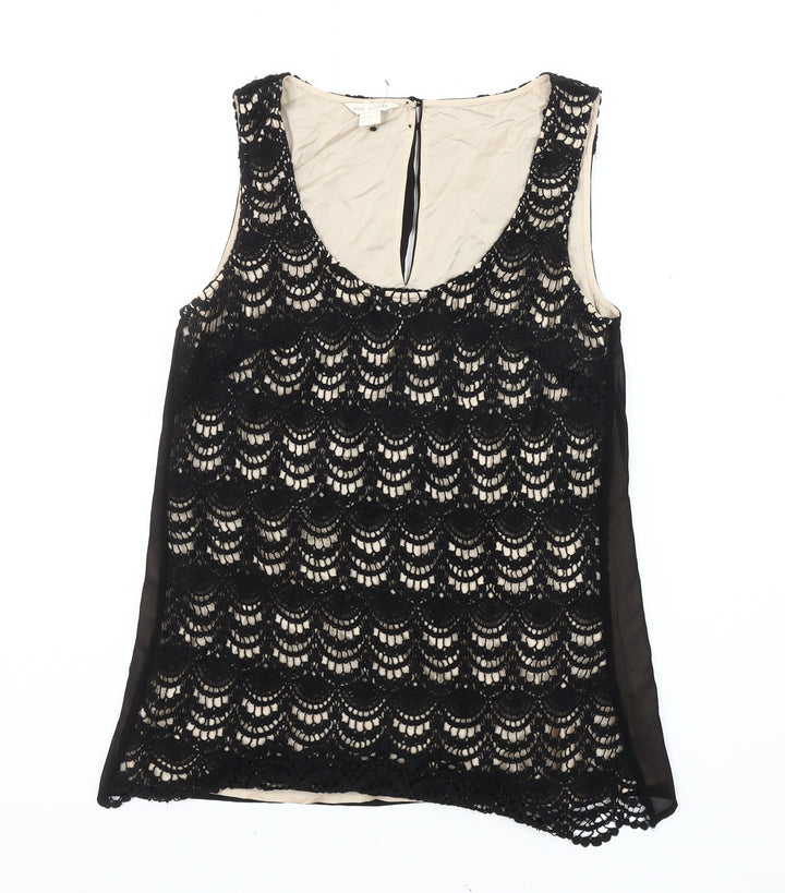Monsoon Women’s Black Lace Sleeveless Blouse Size 10