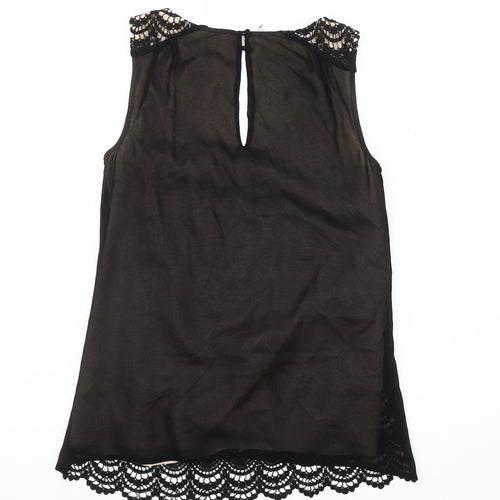 Monsoon Women’s Black Lace Sleeveless Blouse Size 10