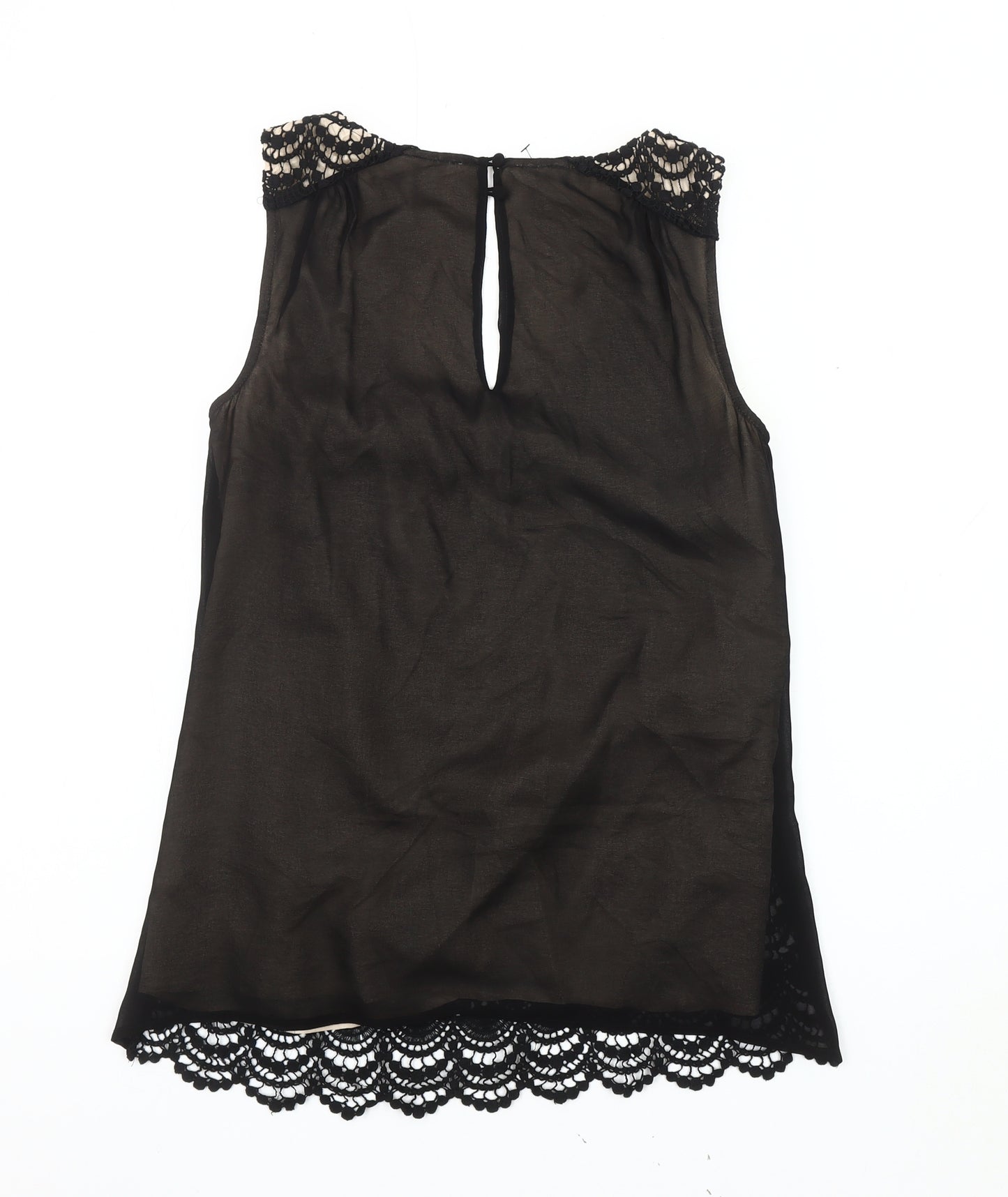 Monsoon Women’s Black Lace Sleeveless Blouse Size 10