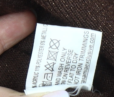 Casamia Exclusive Women's Brown M Cardigan, Embroidered