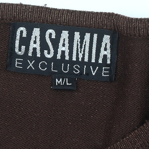 Casamia Exclusive Women's Brown M Cardigan, Embroidered