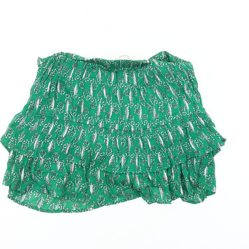 Feels by Brownie Women's Green Peasant Skirt S