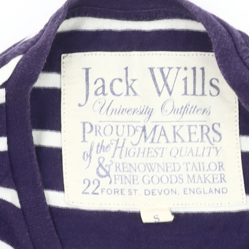 Jack Wills Men's Blue Striped T-Shirt, Size S