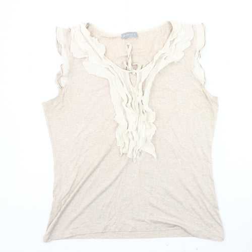 Marks and Spencer Beige Sleeveless Women's Blouse Size 16