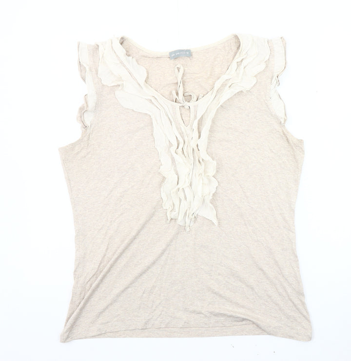 Marks and Spencer Beige Sleeveless Women's Blouse Size 16