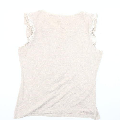 Marks and Spencer Beige Sleeveless Women's Blouse Size 16