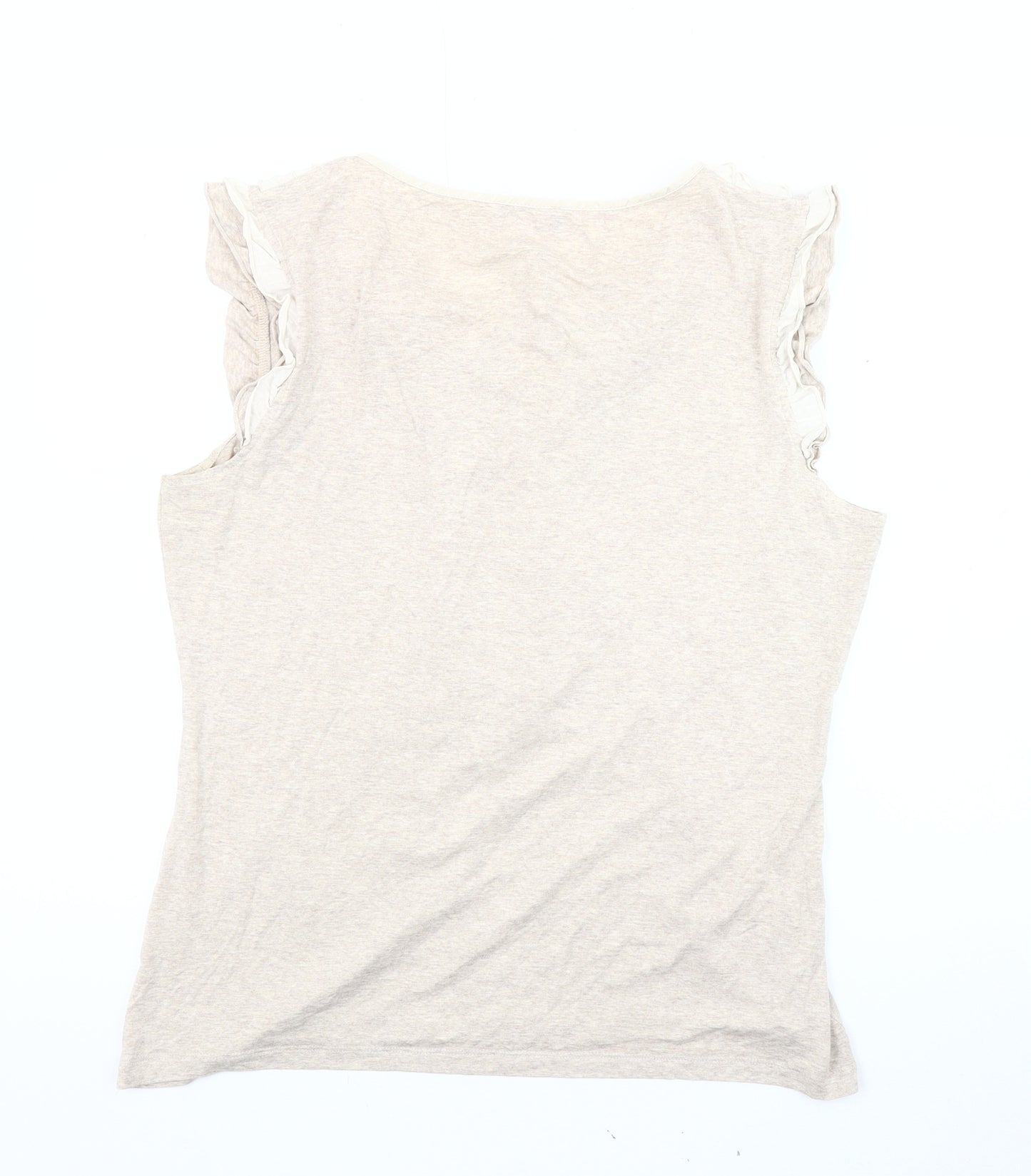 Marks and Spencer Beige Sleeveless Women's Blouse Size 16