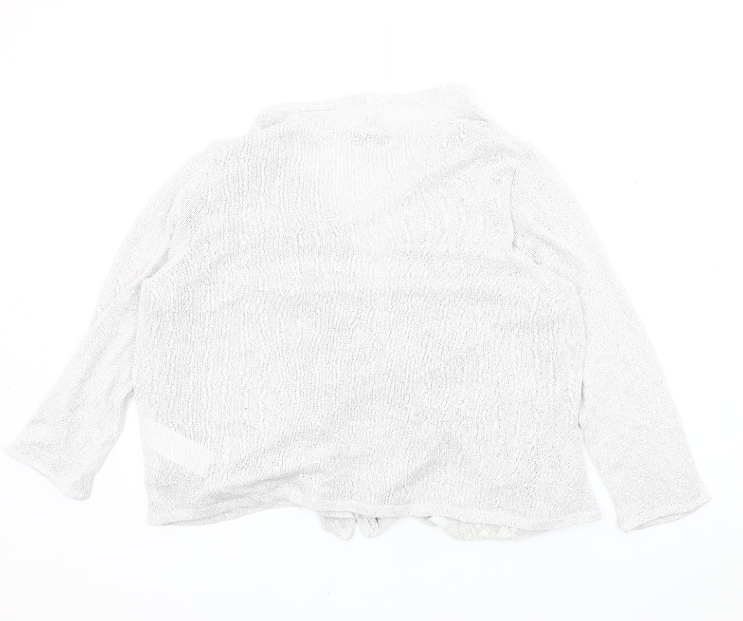 RJR John Rocha Women's White Open Front Cardigan Size 14
