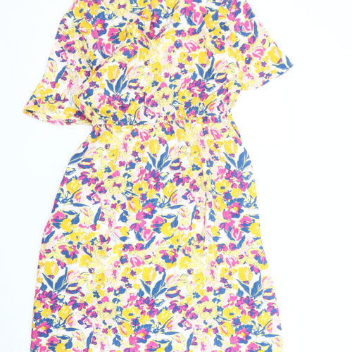John Lewis Women's Multicoloured Floral Dress Size 8