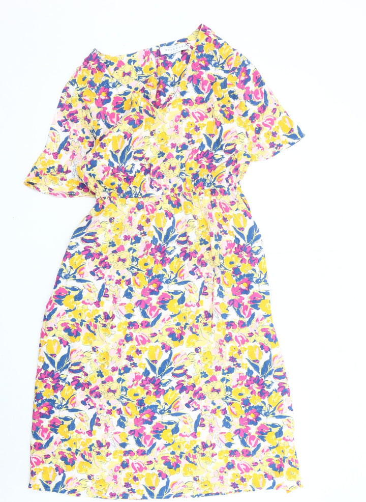 John Lewis Women's Multicoloured Floral Dress Size 8