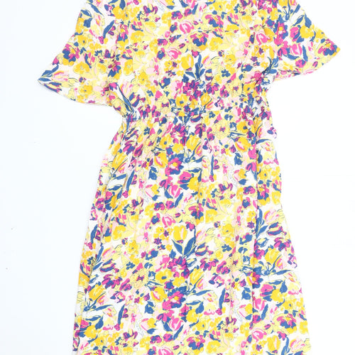 John Lewis Women's Multicoloured Floral Dress Size 8