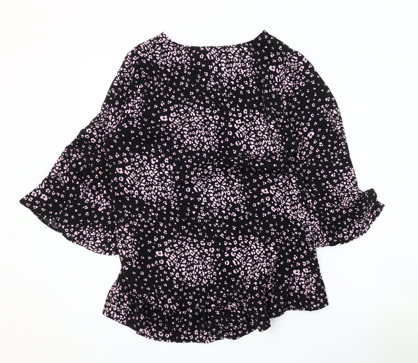 Blue Vanilla Women's Black V-Neck Top Size 8