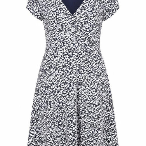 Laura Ashley Women's Blue Floral A-Line Dress, Size 12