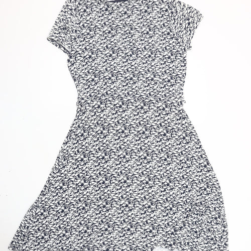 Laura Ashley Women's Blue Floral A-Line Dress, Size 12