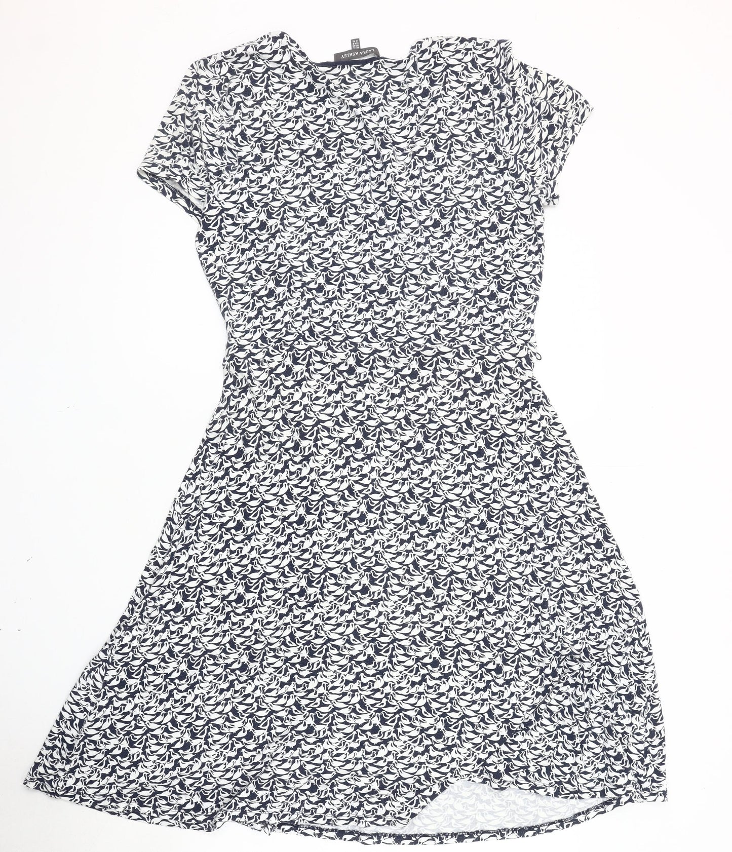 Laura Ashley Women's Blue Floral A-Line Dress, Size 12