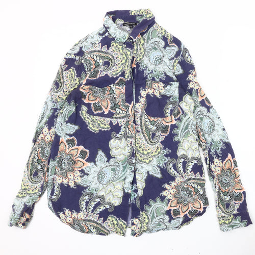 Warehouse Women's Paisley Blouse Size 8 Multicoloured