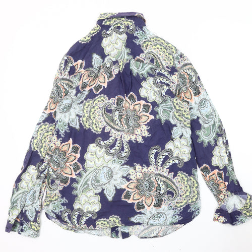 Warehouse Women's Paisley Blouse Size 8 Multicoloured