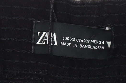 Zara Women's Black XS Strappy Cotton Dress