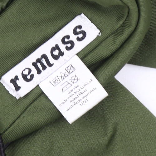 Remass Green Cropped Square Neck Blouse - One Size
