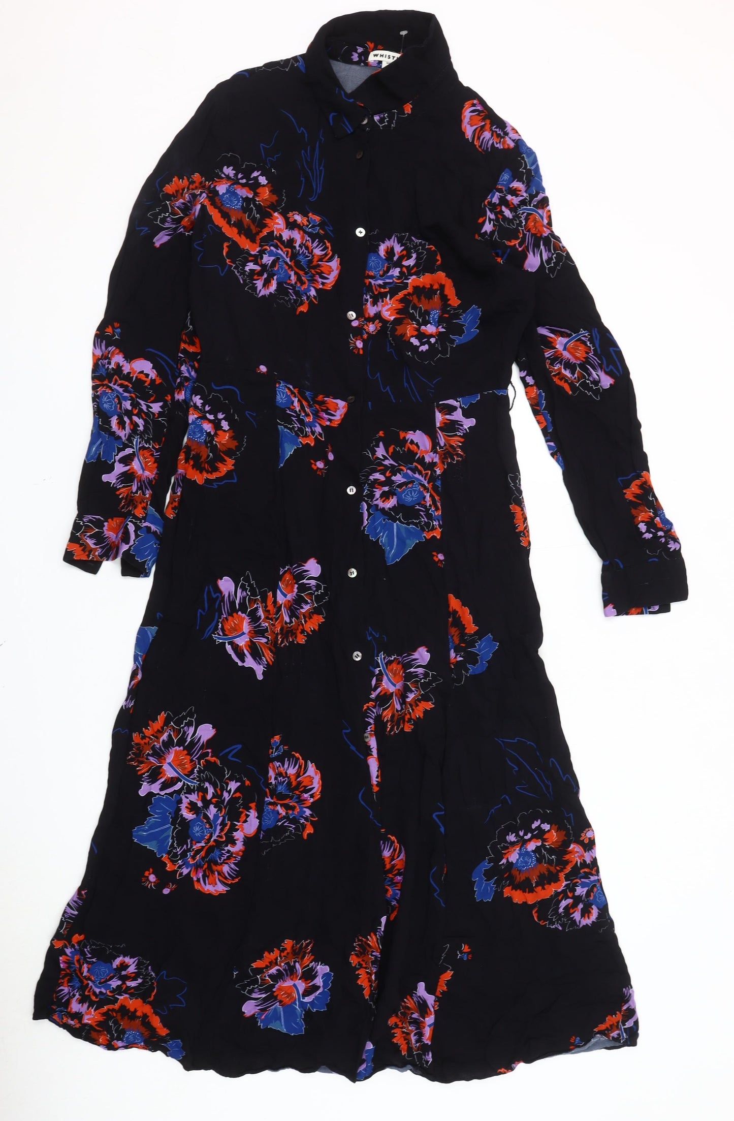 Whistles Women's Multicoloured Floral Long Sleeve Dress