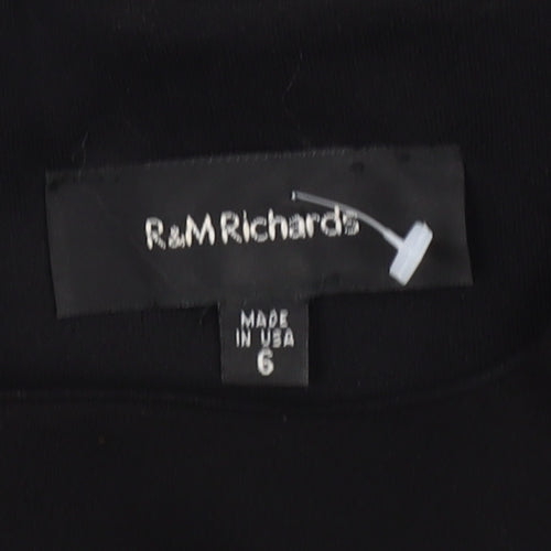 R&M Richards Women's Black Sheath Dress Size 6