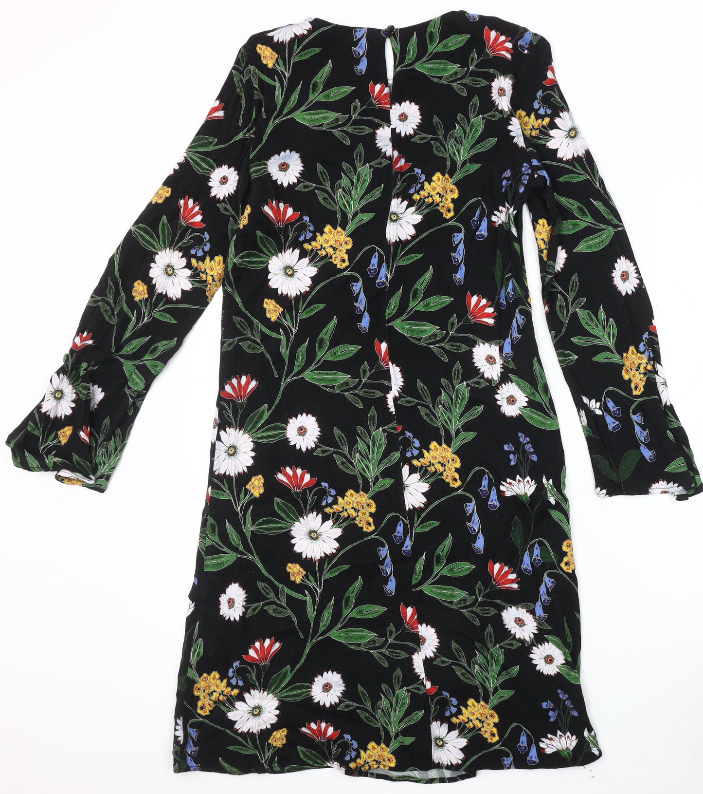 Finery Women's Black Floral Shift Dress Size 10