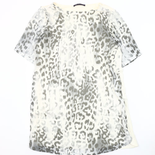 Marks and Spencer Women's Grey Animal Print Dress, Size 12