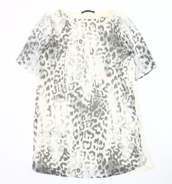Marks and Spencer Women's Grey Animal Print Dress, Size 12