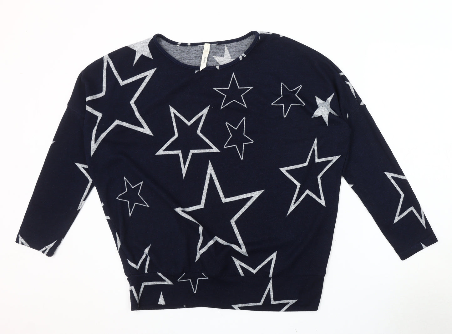 Stella Women's Navy Star Pullover Jumper Size 12