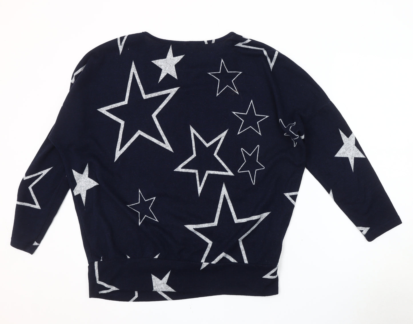 Stella Women's Navy Star Pullover Jumper Size 12