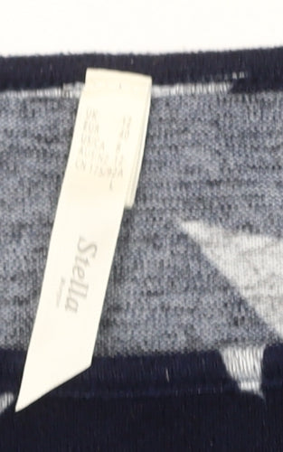 Stella Women's Navy Star Pullover Jumper Size 12