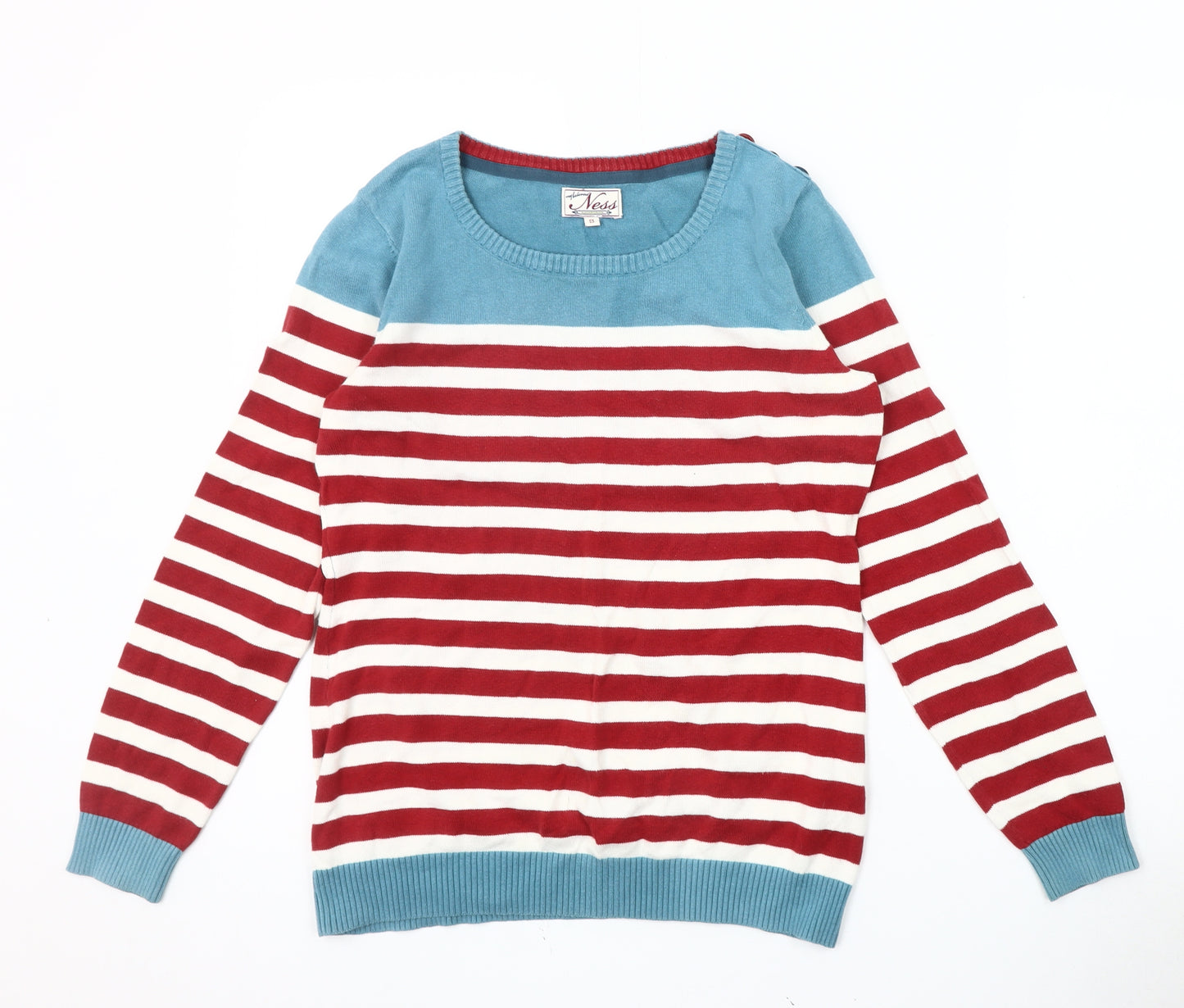 Ness Women's Multicoloured Striped Pullover Jumper, S