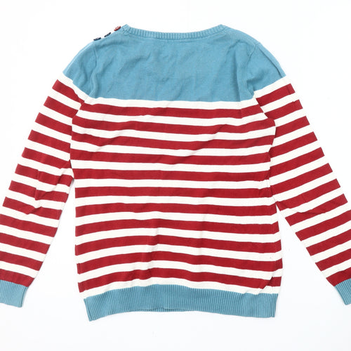 Ness Women's Multicoloured Striped Pullover Jumper, S
