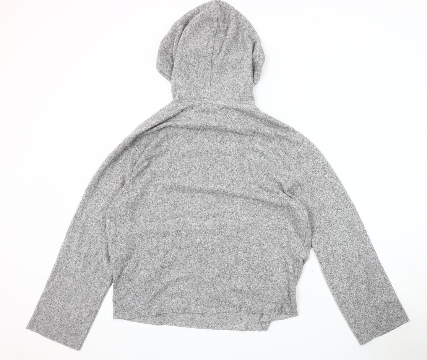 Zara Women's Grey Knit Pullover Hoodie Size 6
