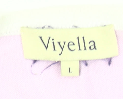 Viyella Women's Pink V-Neck Pullover Jumper L