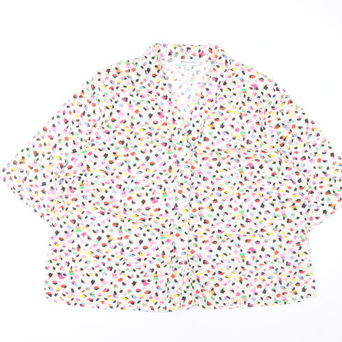 Warehouse Women's Multicoloured Abstract Blouse L