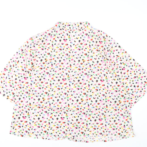 Warehouse Women's Multicoloured Abstract Blouse L