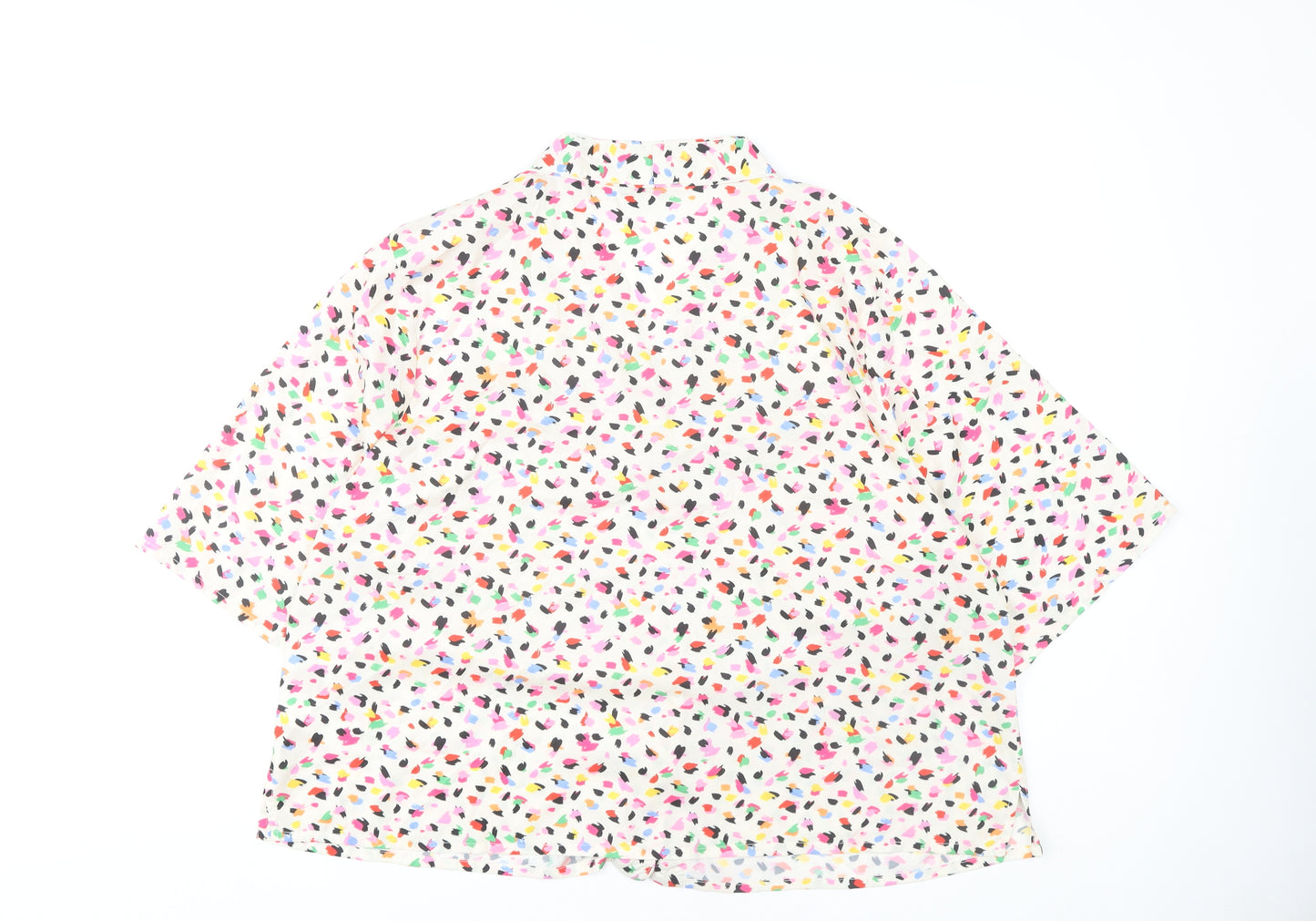 Warehouse Women's Multicoloured Abstract Blouse L