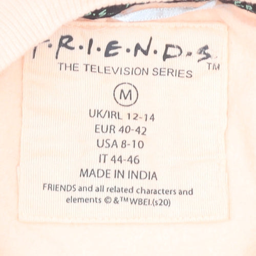 FRIENDS Beige Graphic Pullover Sweatshirt M