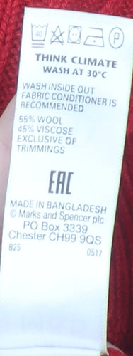 Marks and Spencer Women's Red Pullover Jumper